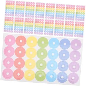 Gadpiparty 40 Sheet Punched Pages Reinforcement Stickers Self Adhesive Hole Protectors for Loose Leaf Paper Tear Resistant Repair Labels for School Office and Crafting