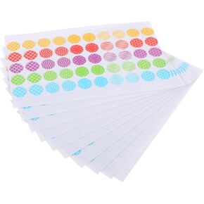 Angoily 10Sheets Self Adhesive Paper Hole Reinforcement Stickers Labels for Loose Leaf Paper Easy to Use Decorative Hole Repair Labels Strong Adhesiveness