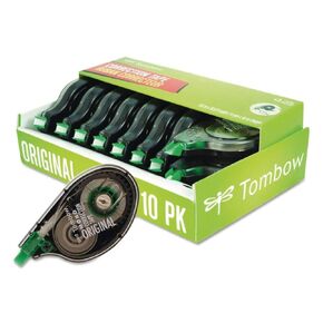 TOM68720 - Color : White - Tombow Mono Mono Correction Tape - Pack of 10