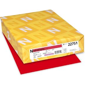 Astrobrights Colored Cardstock, 8.5"x11", 65 lb /176 gsm, Re-Entry Red, 250 Sheets (22751)