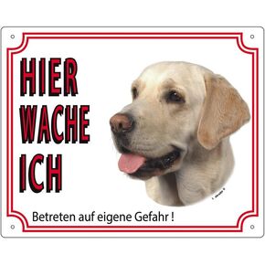 Warntafel Labrador hell