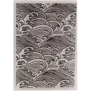 NZJ Sea Water Wave Plastic Embossing Folders for Card Making Scrapbooking and Other Paper Crafts