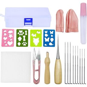 IVICOO Felting Needles,Needle Felting Kit,20 Pcs Set Making Wool Needle Felting Starter Kit with 3 Sizes Felting Needles for Manual DIY.
