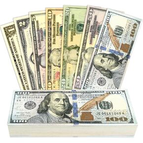 140 Pcs Fake Money Prop Money Play Money Toy Set for Movie Props, Pretend Play, Videos, Educational Play, Magic Tricks, Birthday Party and Holiday Party Decoration.