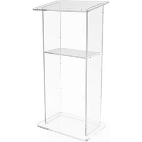 FixtureDisplays® Clear Acrylic Lucite Podium Pulpit Lectern 45" Tall 1803-2