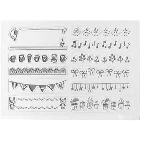 Musical Note Silicone Clear Seal Stamp DIY Scrapbooking Embossing Photo Album Clear Stamps Christmas Truck Reusable and Decorative Stamps