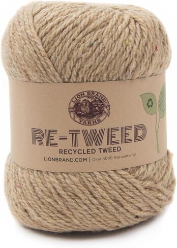 (1 Skein) Lion Brand Yarn ReTweed Yarn, Hay in Saudi Arabia