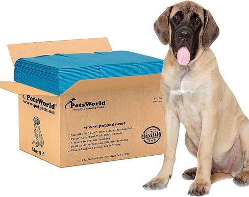 Petsworld 2XL PATS ، 28 × 44 بوصة ، 100 عدد | فائض فائقة ، فائقة الكلب ، منصات تبول الكلاب المقاومة للتسرب للتدريب على القعادة in Kuwait