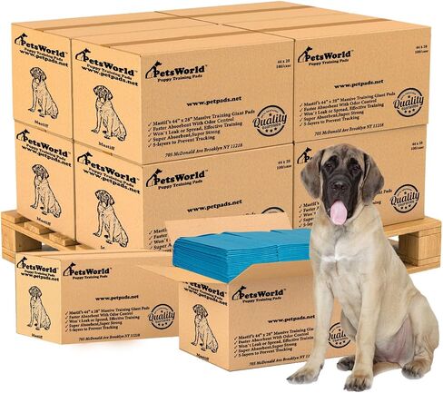Petsworld 2XL PATS ، 28 × 44 بوصة ، 100 عدد | فائض فائقة ، فائقة الكلب ، منصات تبول الكلاب المقاومة للتسرب للتدريب على القعادة in Kuwait