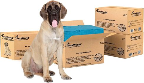 Petsworld 2XL PATS ، 28 × 44 بوصة ، 100 عدد | فائض فائقة ، فائقة الكلب ، منصات تبول الكلاب المقاومة للتسرب للتدريب على القعادة in Kuwait