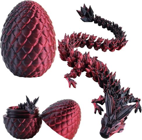 3D Printed Dragon Egg, Articulated Crystal Dragon Eggs with Dragon Inside, Surprise Easter Eggs 3D Fidget Mystery Dragon Egg, 3D Printed Gift Home Office Decor in Saudi Arabia