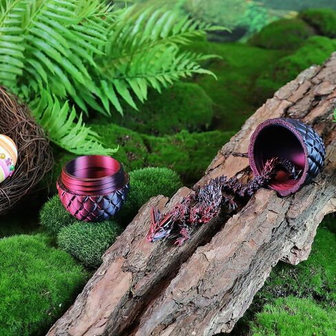 3D Printed Dragon Egg, Articulated Crystal Dragon Eggs with Dragon Inside, Surprise Easter Eggs 3D Fidget Mystery Dragon Egg, 3D Printed Gift Home Office Decor in Saudi Arabia