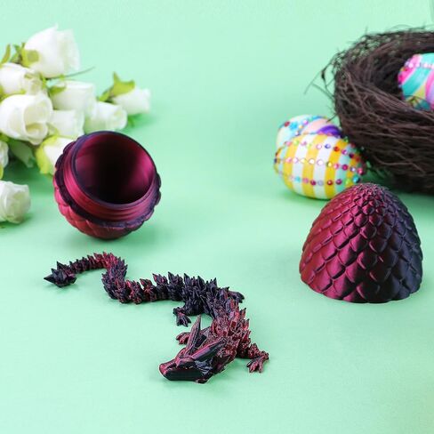 3D Printed Dragon Egg, Articulated Crystal Dragon Eggs with Dragon Inside, Surprise Easter Eggs 3D Fidget Mystery Dragon Egg, 3D Printed Gift Home Office Decor in Saudi Arabia