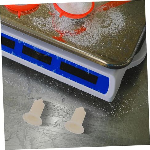 PRETYZOOM 4pcs Scale Feet Easy Install Weighing Pan Accessories for Electronic Scales White Plastic Leveler Foot for Accurate Measurement and Stability in Saudi Arabia