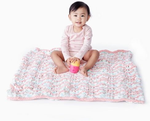 Bernat Baby Blanket Yarn, 3.5oz, Super Bulky 6 Gauge - Pink - Single Ball Machine Wash & Dry (454533) in Saudi Arabia