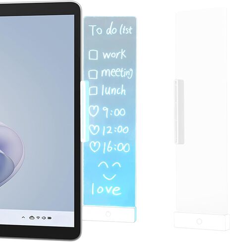 LED Memo Board with Sticky Note Holder, Clear Acrylic Computer Monitor Organizer, Office Supplies, Work from Home Essentials, Multifunction Workspace Accessories in Saudi Arabia