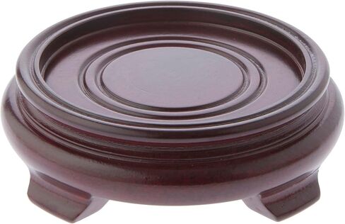Plymor Black Round Wood Veneer Footed Display Base, 3.5" W x 3.5" D x 1.25" H in Saudi Arabia