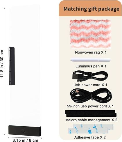 LED Memo Board with Sticky Note Holder, Clear Acrylic Computer Monitor Organizer, Office Supplies, Work from Home Essentials, Multifunction Workspace Accessories in Kuwait