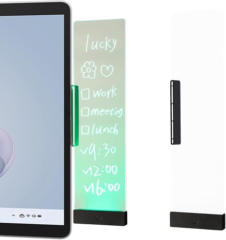 LED Memo Board with Sticky Note Holder, Clear Acrylic Computer Monitor Organizer, Office Supplies, Work from Home Essentials, Multifunction Workspace Accessories in Kuwait