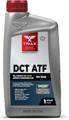 TRIAX DSG-DCT ATF قابض مزدوج اصطناعي بالكامل، حشو مدى الحياة، لجميع عمليات نقل القابض المزدوج، تحول سرعة عالي الأداء مع SureShift بدون إضافات قابلة للانزلاق (1 Qt) in Kuwait