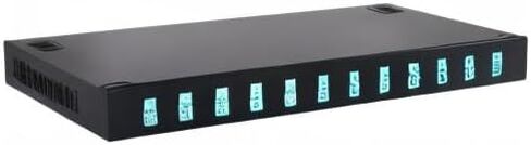 FYBOPTWU-24 Duplex Mutilmode 48 Port LC-OM3 Fiber Optic Rack Mount Enclosure Box + Splice Trays Fiber LC-UPC Kit (Include Pigtail & Couplers), 48 Core LGX Patch Panel Box fits for 19" Racks Cabinet in Saudi Arabia