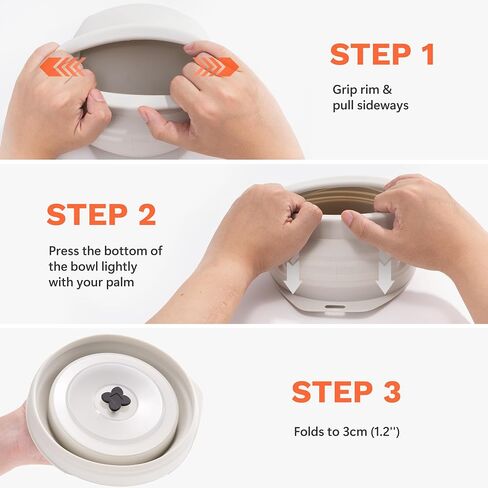 Li&Zhao Collapsible Dog Bowls - Silicone Travel Dog Bowls with Cover Lids Portable Expandable Pet Bowl Portable Water for Dog Cats Feeding Traveling Camping Hiking Walking(Red) in Saudi Arabia