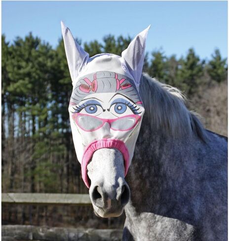 Schneiders Dura-Mesh Designer Fly Horse Masks | Fun Patterns & 70% UV Protection | Durable 1000D Mesh with Ear Coverage & Fleece Comfort in Saudi Arabia