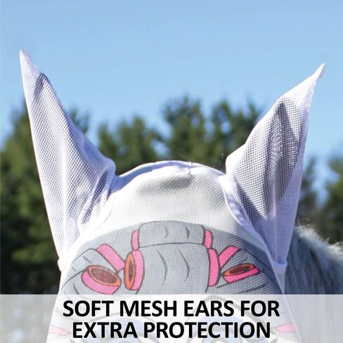 Schneiders Dura-Mesh Designer Fly Horse Masks | Fun Patterns & 70% UV Protection | Durable 1000D Mesh with Ear Coverage & Fleece Comfort in Saudi Arabia