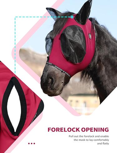 Harrison Howard Horse Fly Mask مع فتحة فورلوك تمتد ومريحة للخيول UV -حماية الفلورسنت الأصفر l in Saudi Arabia