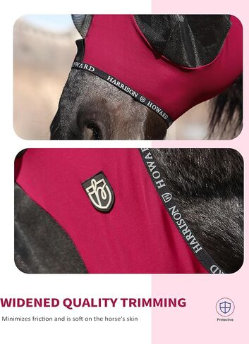 Harrison Howard Horse Fly Mask مع فتحة فورلوك تمتد ومريحة للخيول UV -حماية الفلورسنت الأصفر l in Saudi Arabia