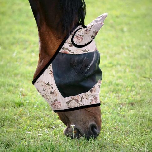 Jeffers Expression Fly Mask with Ears – Skater Cowgirl – Full Size Horse – Mesh Bug UV Protection, Lightweight Breathable Mask for Horses, Travel, Summer Gear, Cooler and Blanket Pairing in Saudi Arabia