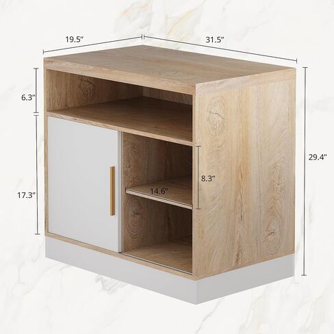 Wood File Cabinet with Door, Filing Cabinet for Home Office with Adjustable Open Storage Shelves, 31W*20D*29H Lateral File Cabinet, Black Walnut in Kuwait