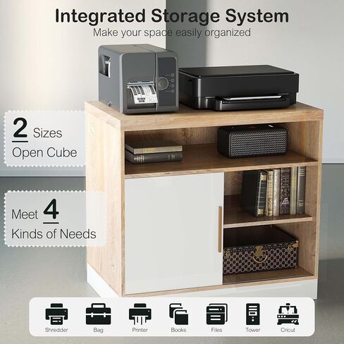 Wood File Cabinet with Door, Filing Cabinet for Home Office with Adjustable Open Storage Shelves, 31W*20D*29H Lateral File Cabinet, Black Walnut in Kuwait