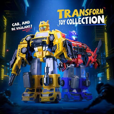 5 في 1 Magnetic Transform Fire Robot Toys Gifts for 3 4 5 5 Boy Boys Kids ، Easy DIY Assembly ، Magnetic Transfor Trucks Tarts for Boys ، Ideals 3 4 5 6 6 year Boy Birthday Gift in Kuwait