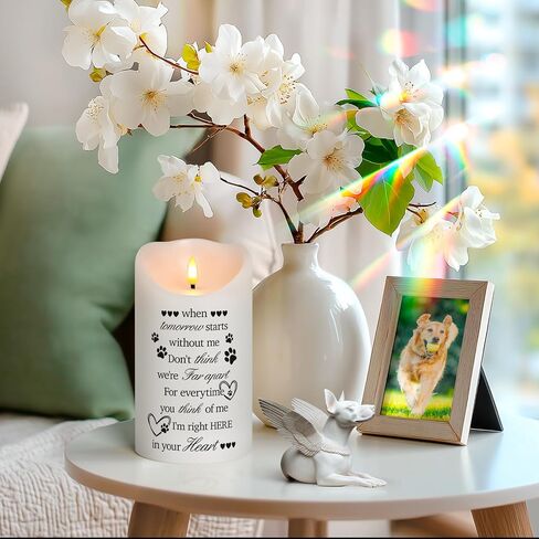 Dog Memorial Gifts for Loss of Dog Sympathy Gift, Sympathy Candle for Cat, Condolence Present for Pet Lovers, Friends to Remember Doggie, Marking Bereavement and Grief(4" x 7") in Saudi Arabia