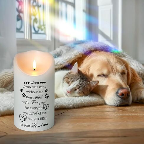 Dog Memorial Gifts for Loss of Dog Sympathy Gift, Sympathy Candle for Cat, Condolence Present for Pet Lovers, Friends to Remember Doggie, Marking Bereavement and Grief(4" x 7") in Saudi Arabia