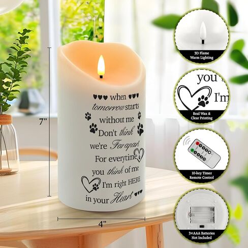 Dog Memorial Gifts for Loss of Dog Sympathy Gift, Sympathy Candle for Cat, Condolence Present for Pet Lovers, Friends to Remember Doggie, Marking Bereavement and Grief(4" x 7") in Saudi Arabia