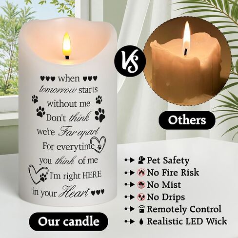 Dog Memorial Gifts for Loss of Dog Sympathy Gift, Sympathy Candle for Cat, Condolence Present for Pet Lovers, Friends to Remember Doggie, Marking Bereavement and Grief(4" x 7") in Saudi Arabia