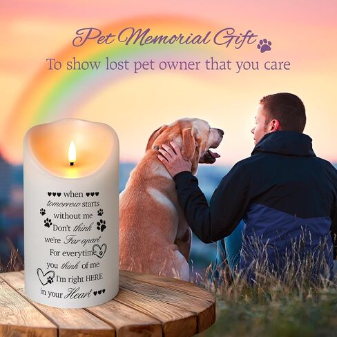 Dog Memorial Gifts for Loss of Dog Sympathy Gift, Sympathy Candle for Cat, Condolence Present for Pet Lovers, Friends to Remember Doggie, Marking Bereavement and Grief(4" x 7") in Saudi Arabia