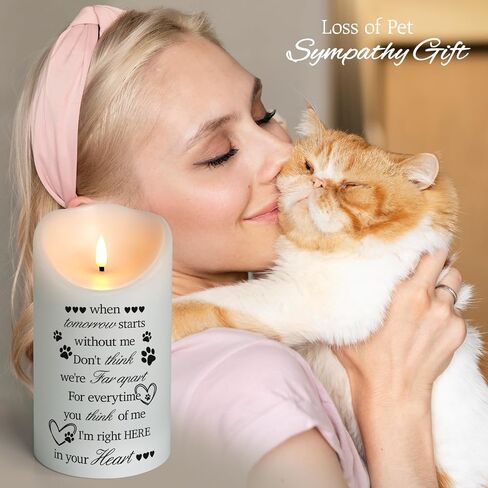 Dog Memorial Gifts for Loss of Dog Sympathy Gift, Sympathy Candle for Cat, Condolence Present for Pet Lovers, Friends to Remember Doggie, Marking Bereavement and Grief(4" x 7") in Saudi Arabia