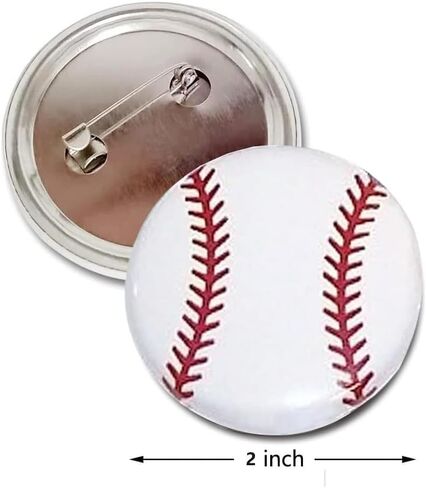 40 حزمة من دبابيس البيسبول Pinkback مقاس 2 بوصة لهدايا فريق لاعبي البيسبول، هدايا حفلات البيسبول، مكافأة الطلاب in Kuwait