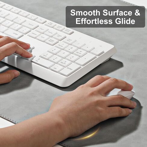 حامي حصيرة من الجلد الكبير ، 39 "× 17" ، وسادة مكتب ، ورسلة ، ووسادة فأر ألعاب ، وسادة فأر ألعاب XXL ، ووسادة طبقة المكتب المقاومة للماء ، ولوحة المفاتيح غير المنقولة للمكتب والمنزل (الأسود) in Kuwait