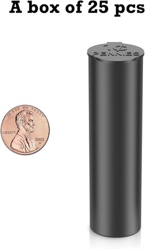 Coin Storage Tubes Set, 40 Pieces per Tube, Nickels, Black， a Box 25pcs in Kuwait