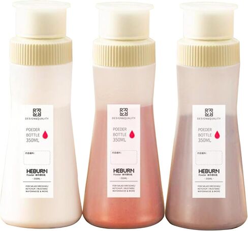 Plastic Powder Shaker with Lid, Uniform Discharge Hole Shaker, for Sifter Cocoa,Cinnamon Powder,Icing Sugar,Chocolate Coffee (11.8oz*3pcs) in Kuwait