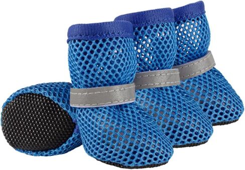 Dog Shoes Breathable Mesh Boots,Summer Breathable Dog Boots Nonslip Sole Paw Protector for Small Medium Dogs_M(Pink) in Kuwait