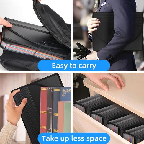 TAOZKAM 24 Pockets Accordion File Organizer,Multi-Pockets Expanding Filing Organizer with Labels,Portable Expanding File Folder for Letter A4 Files and More in Saudi Arabia
