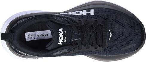 Hoka Women's Bondi 8 Sneaker, Black/White, 6 Wide in Saudi Arabia