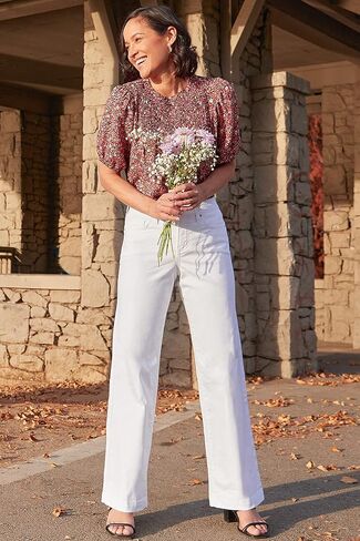 Royalty For Me Womens Womens Wide Leg Sustainable JeanPants in Saudi Arabia