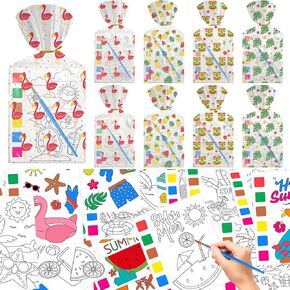 24 Water Coloring Books for Hawaiian Luau Party Favors,Bulk Coloring Books for Kids Ages4-8,Floral Tropical Party Goodie Bag Stuffers School Teacher Return Gift Art Crafts Classroom Prizes(192 PCS)