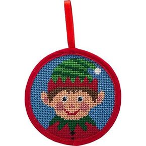 Alice Peterson Stitch-Ups Boy Elf Needlepoint Ornament Kit